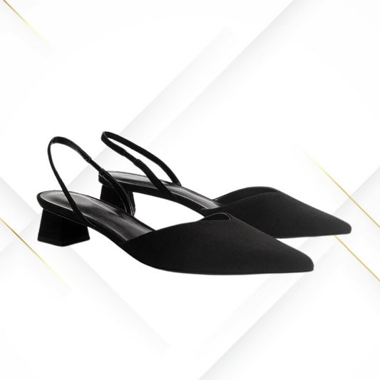 Banquet Dress Square Heel Black Shoes