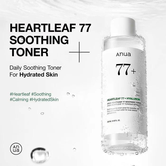 Heartleaf 77% Soothing Toner Incluye 2 unidades de 250 ml. · Anua